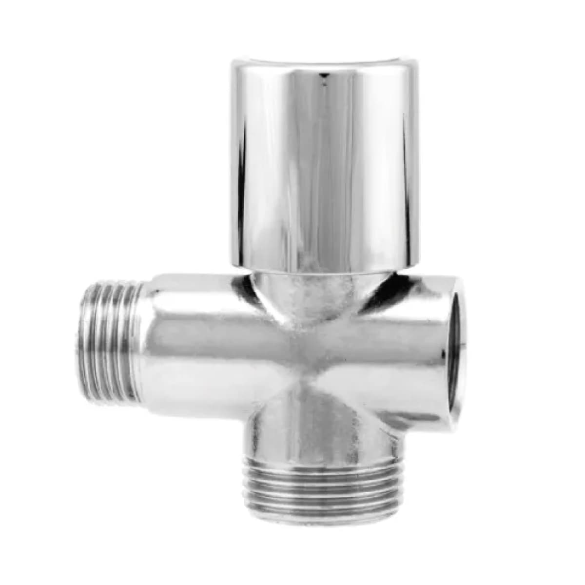 Rubinetto Mignon Lavatrice a Vitone 3 Vie in Ottone Cromato ½ x ¾ ITAP - 2