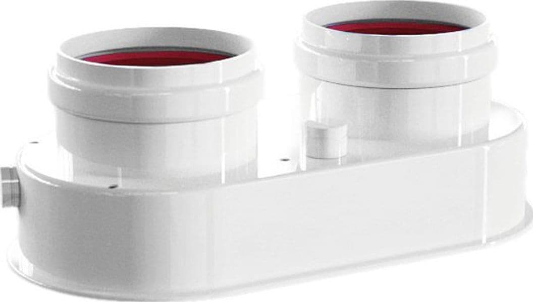Sdoppiatore con Ispezione Doppia Femmina Bianco Ø 80 PUCCI - 2