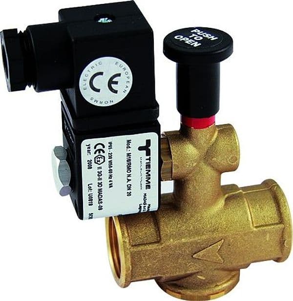 Elettrovalvola per Gas Normalmente Aperta 3/4 230 Vac Tiemme Raccorderie - 2