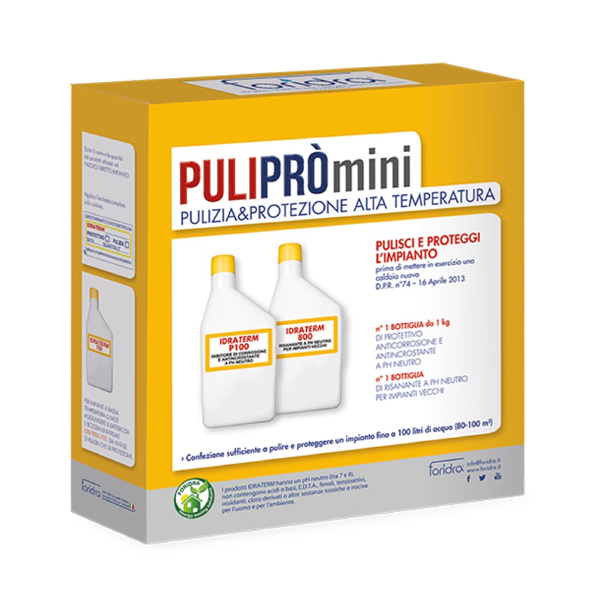 Kit Risanamento e Protezione Lavaggio Impianto Puliprò Mini Kg 1 Foridra - 2
