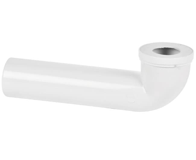 Curva Lunga WC Rigida Maschio Femmina in PVC ? 100 400 mm Nicoll - 2