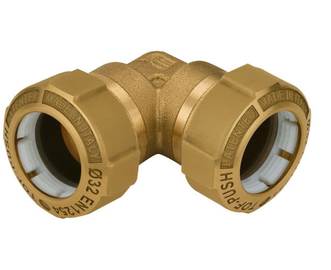Raccordo Curvo in Ottone Doppio Tof Push Ø 25 EFFEBI - 2