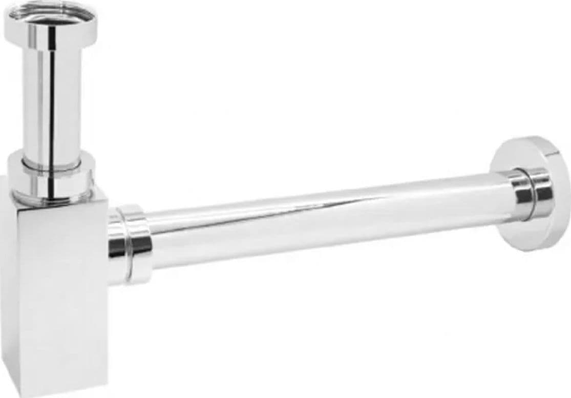 Sifone Quadro in Ottone Cromato Modello Visual Eco 11/4 x 32 mm Idroweb - 2