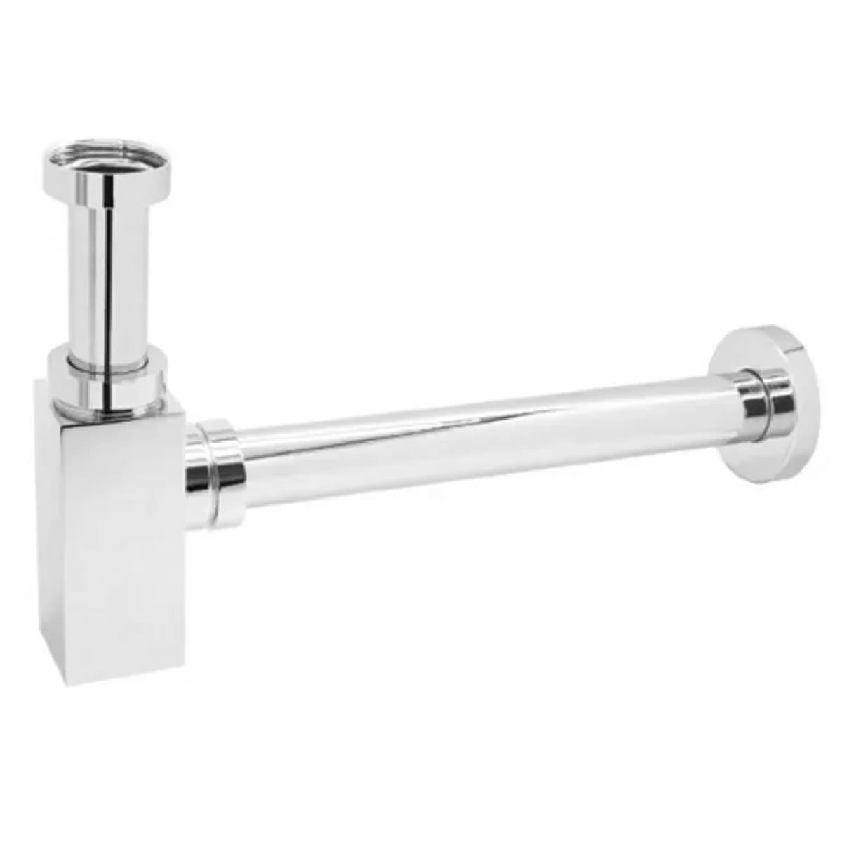 Sifone Quadro in Ottone Cromato Modello Visual Eco 1¼ x 32 mm Idroweb - 2