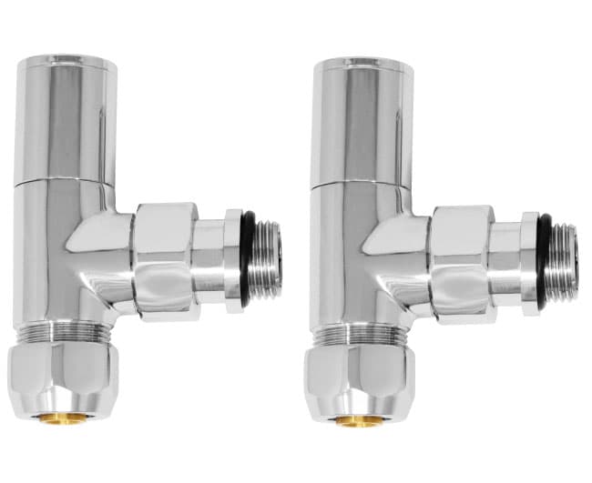 Coppia Valvole Squadro Cromate Forma Tonda ½ Cromata Idroweb - 2