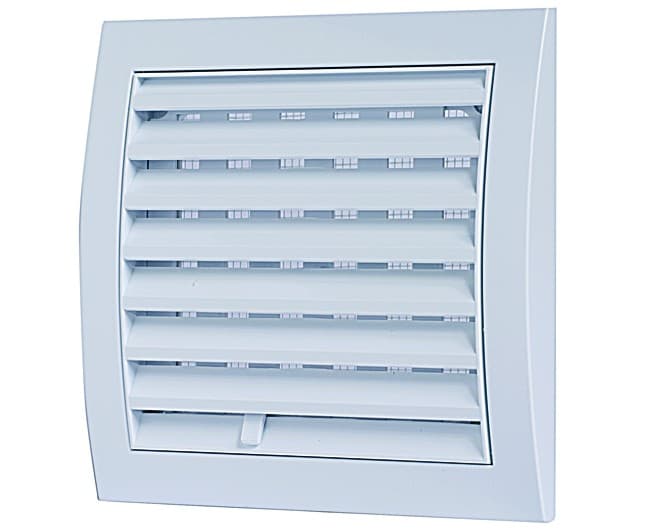 Griglia Quadra con Rete in ABS Bianca 190 x 190 mm Imbocco Ø125 Vecam co - 2