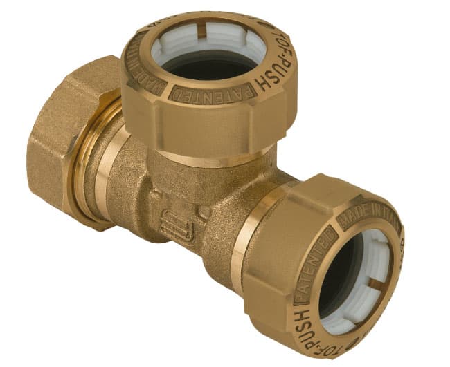 Raccordo in Ottone a Tee Tof Push Ø 40 EFFEBI - 2