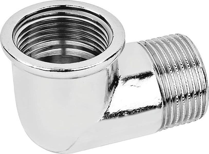 Raccordo Curvo Maschio Femmina Ottone Cromato 1500 3/4 Tiemme Raccorderie - 2