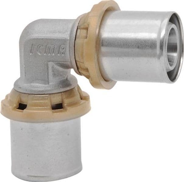 Raccordo Curvo Doppio per Tubo Multistrato Pressare Sempiter Ø 32 x 3 Icma - 2