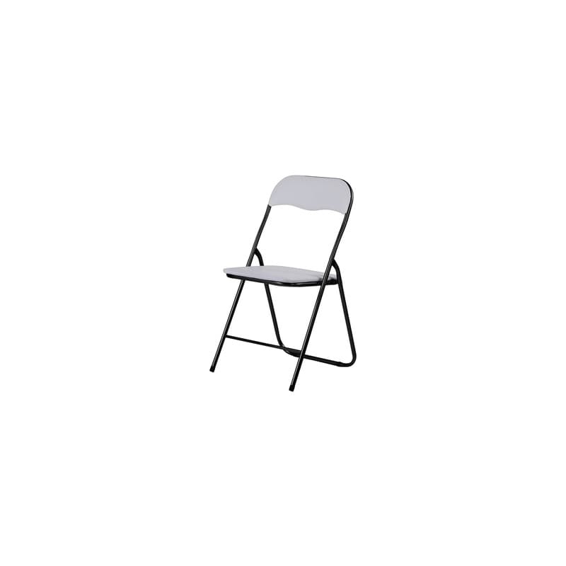 Sedia Pieghevole Polo Nero Bianco 6 Pezzi - 2
