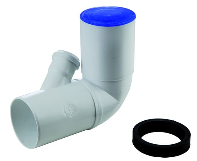 Curva Scarico WC Prolungata ad Innesto in PP con Attacco Wavin WA243118 - 2