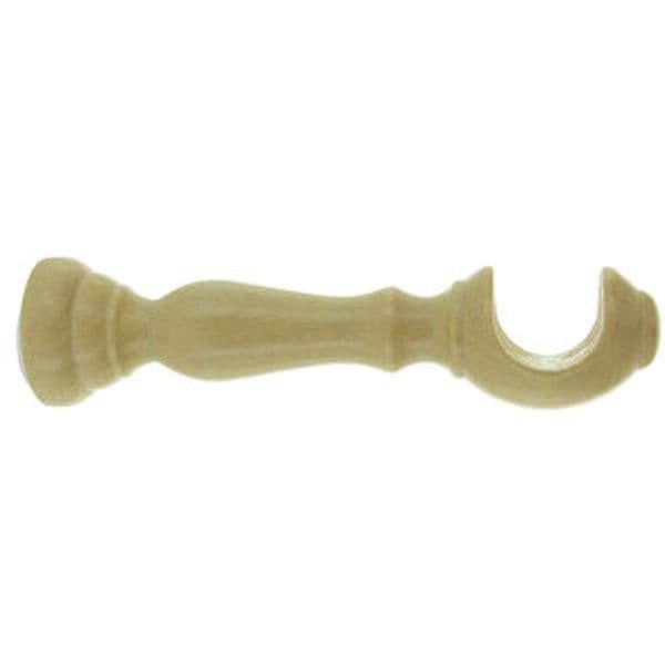Supporto Legno per Bastone Naturale 25 cm 1 Coppia 2 Pezzi - 2