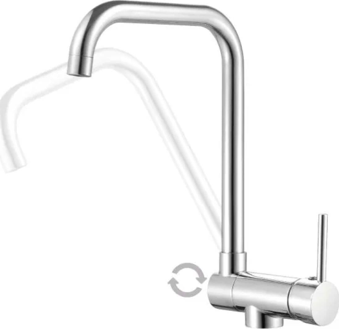 Rubinetto Miscelatore Monocomando per Lavello Serie Borealis 3/8 Idroweb - 2