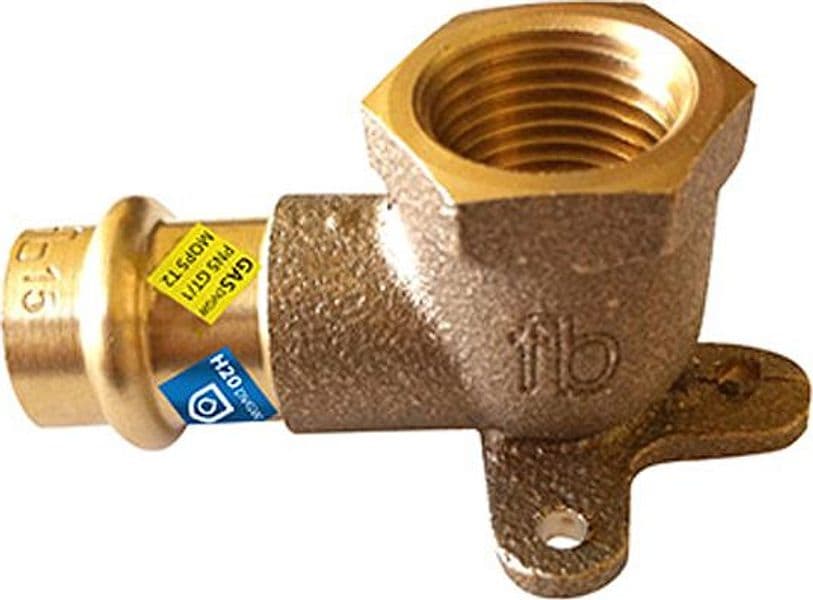 Raccordo Curvo Pressare Femmina Flangiato in Bronzo Frabopress Kombi 1/2Ø12 - 2