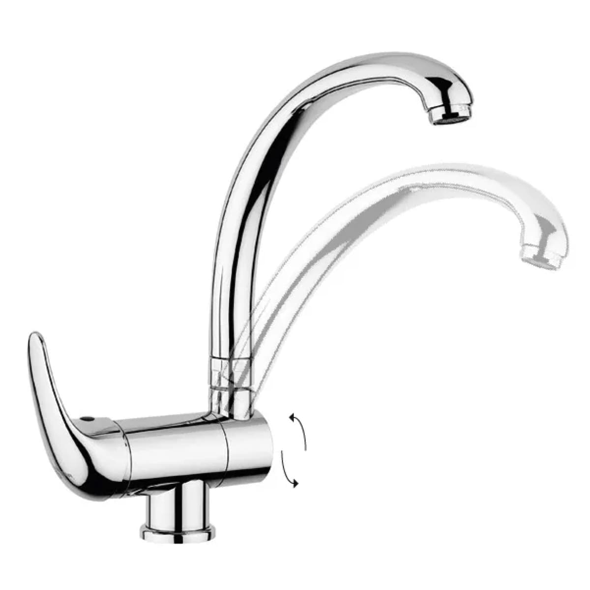 Rubinetto Miscelatore Monocomando per Lavello Nettuno Rubinetteria ND189CR - 2