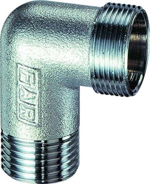 Raccordo Curvo Maschio Ottone Cromato 1/2 Ø 18 C Kit Rame M Far - 2