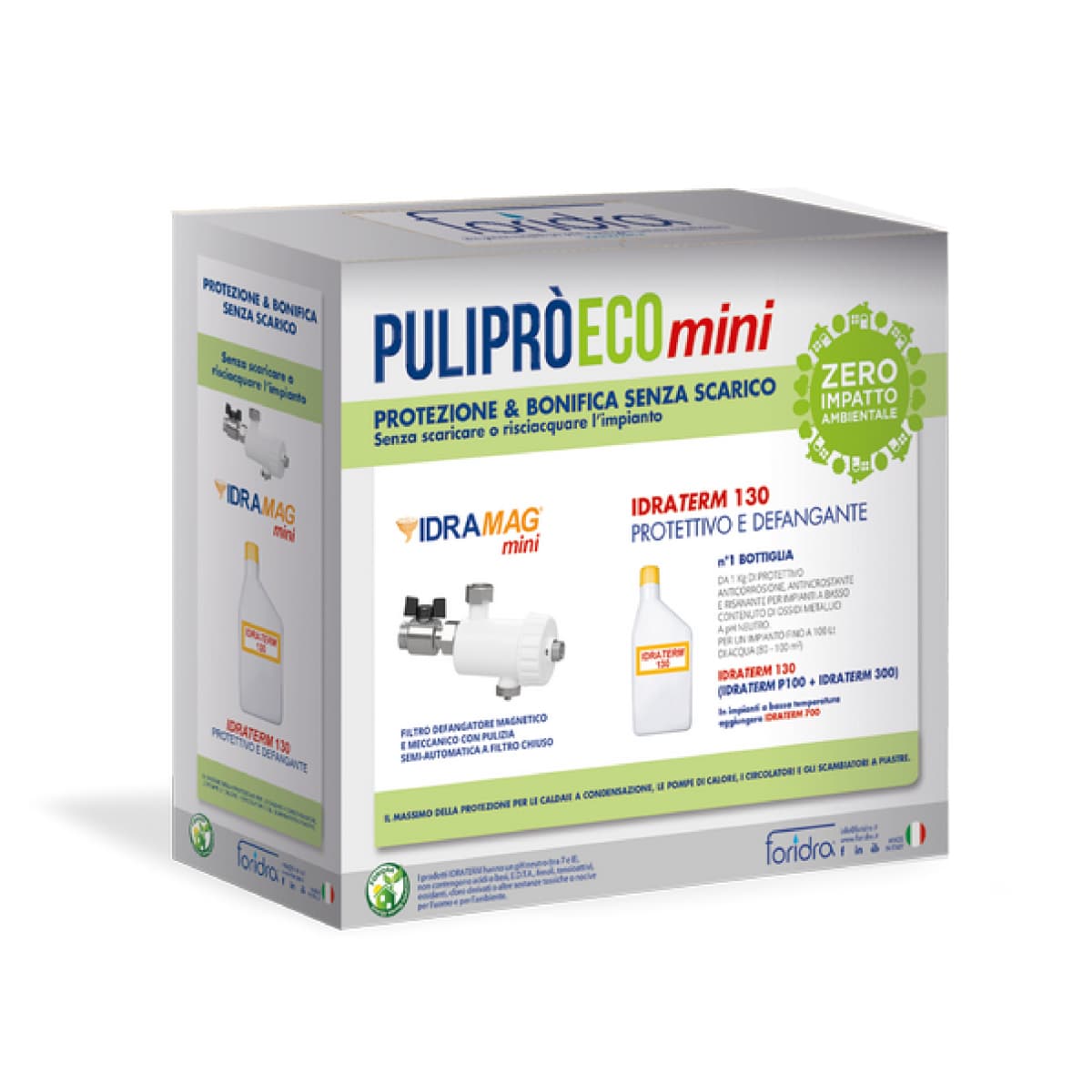 Kit Protezione Caldaia Puliprò Eco Mini Defangatore + Protettivo Foridra - 2