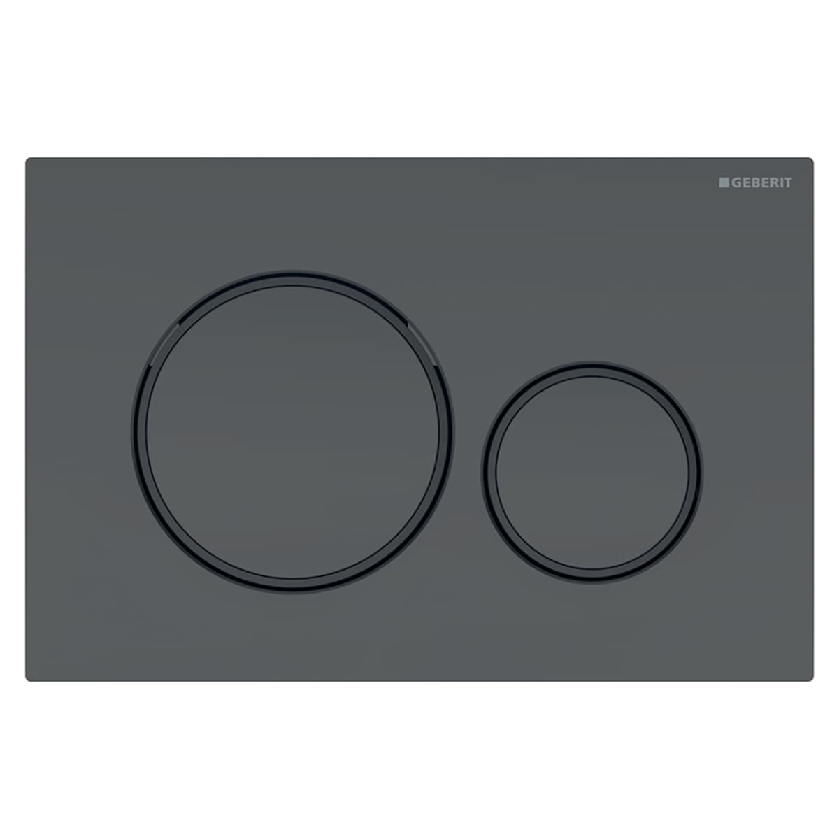 Placca 2 Tasti Modello Sigma 20 Nero Opaco Geberit - 2
