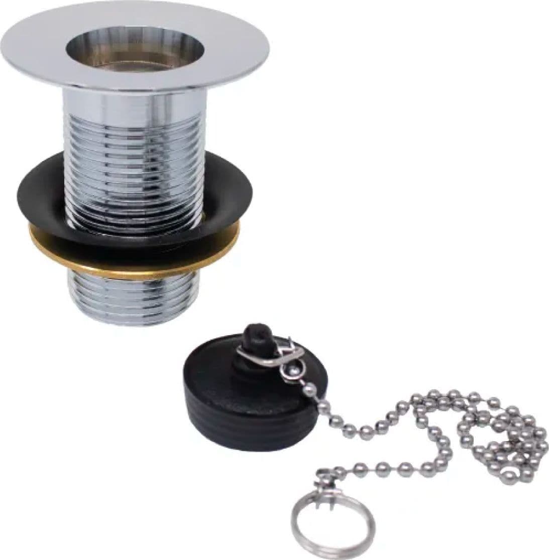 Piletta per Lavabo in Ottone Cromata Senza Troppo Pieno 1 Angeletti - 2