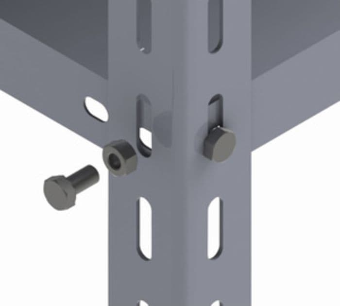 Bullone Zincato con Dado per Scaffalatura* 200 Pezzi - 2