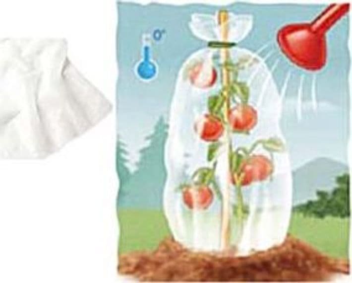 Telo Tessuto TNT Cappuccio Protettivo Sacco Bianco 17 g Ø 160 mm 6 Pezzi - 2