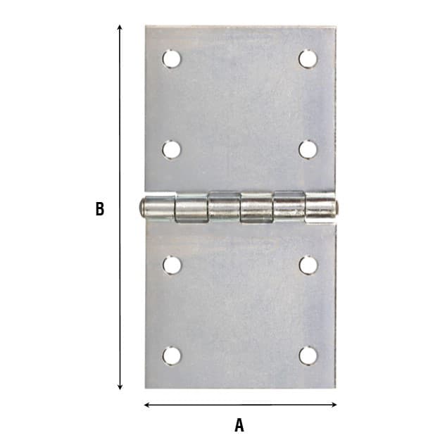Cerniera Rettangolare 76 x 140 mm Zincata 12 Pezzi - 2