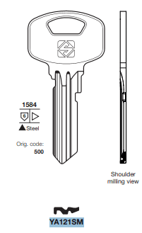 CHIAVI SILCA PROFILO YA121SM ASC- 10,0 pz - 2