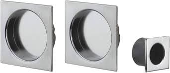 Kit Maniglie Quadro Cieco Porte Scorrevoli Cromo - 2