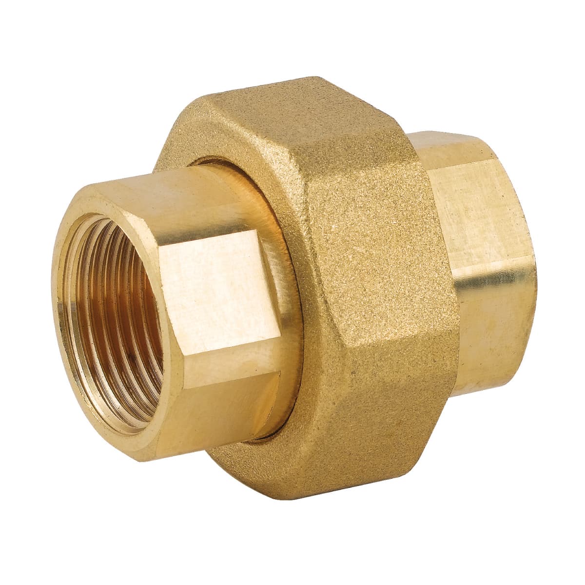 Raccordo Diritto 3 Pezzi Doppia Femmina in Ottone Giallo Serie 7500 2 RIN - 2