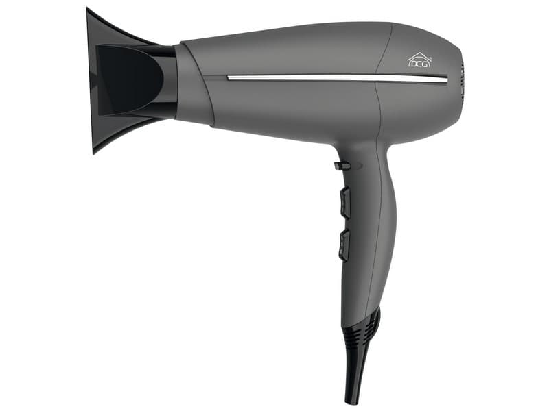 Asciugacapelli Professionale 2 200 W Colore Grigio 2 Velocità 3 Temperature - 2