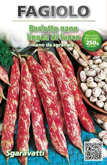 Semi per Fagioli Fagiolo Nano Lingua di Fuoco Sgaravatti 250 gr - 2