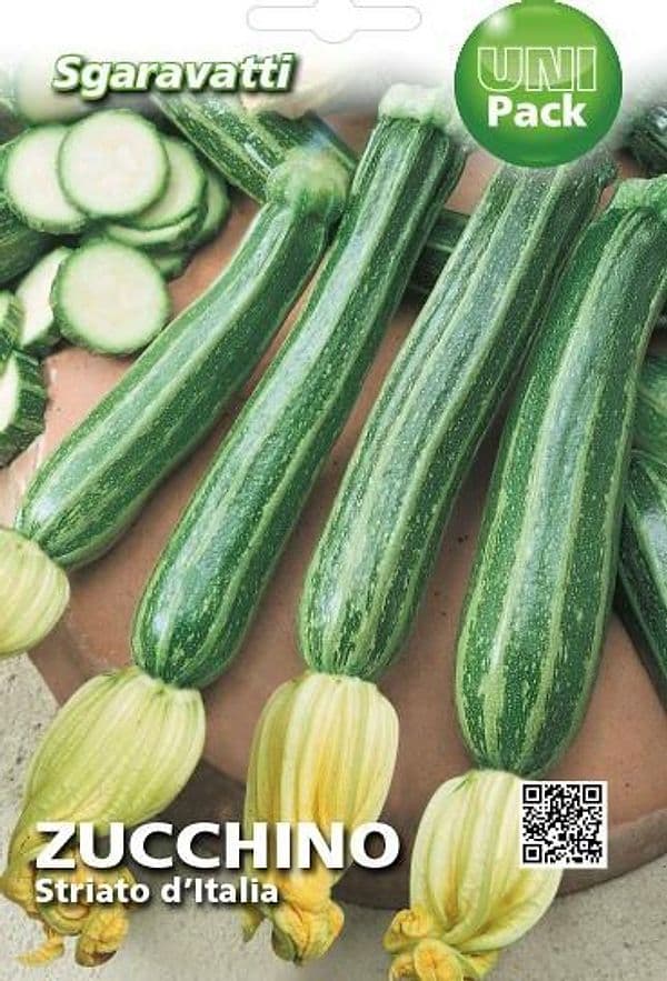 Semi per Ortaggi e Vegetali Zucchino Striato D'italia Sgaravatti 10 Pezzi - 2