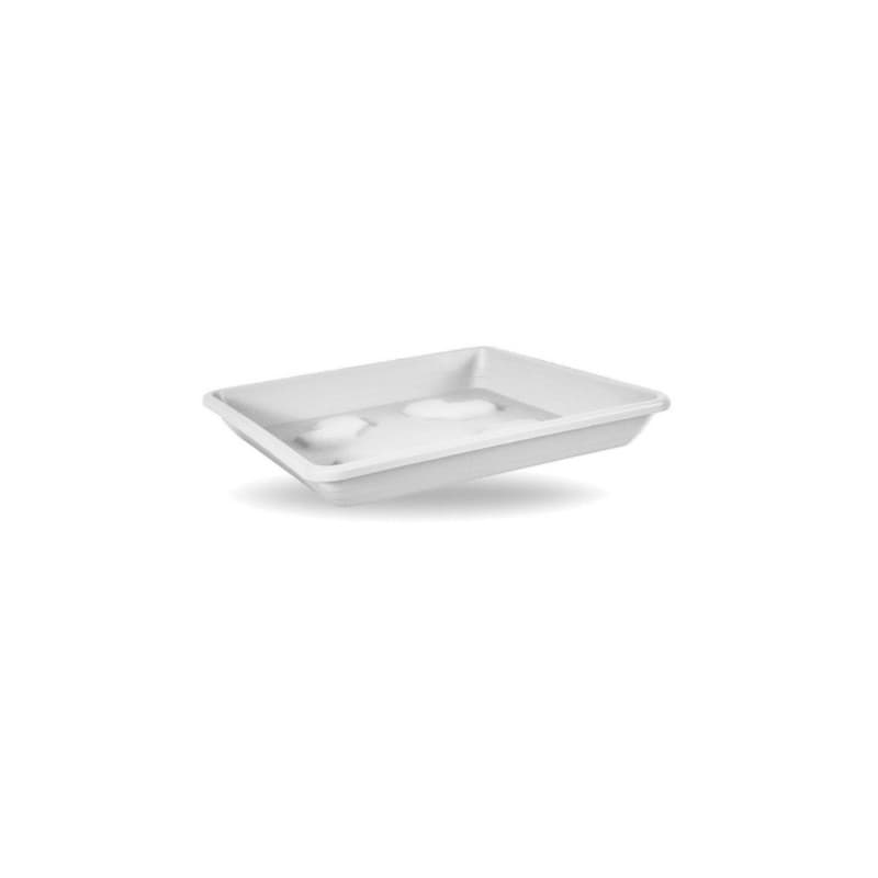 Sottovaso Quadrato 36 cm Bianco - 2