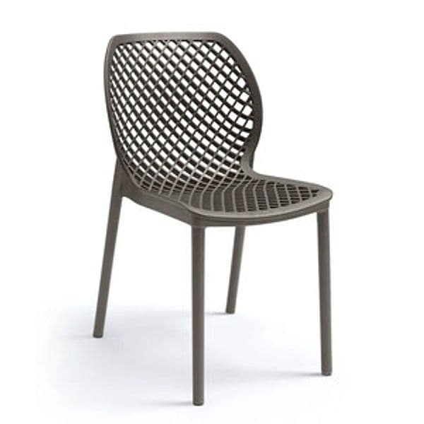 Sedia Aria Impilabile 47 x 60XH82CM Tortora - 2