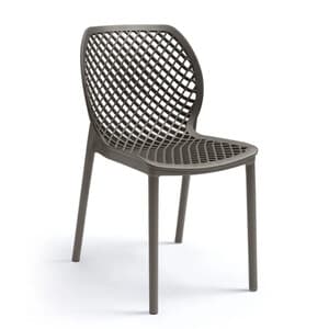 Sedia Aria Impilabile 47 x 60XH82CM Tortora - 2