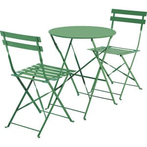 Tavolo e 2 Sedie Verde Set Bistrot Marsiglia - 2
