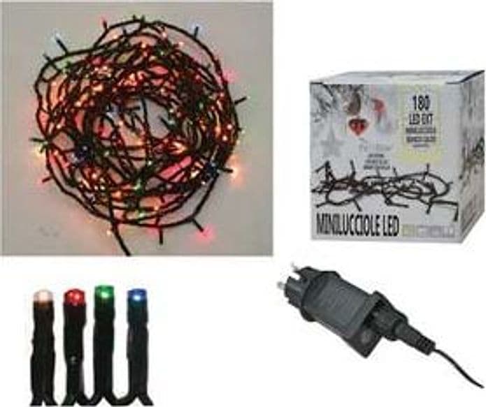 Minilucciole a LED Multicolor per Esterno con Gioco Luci 100 LED 5 m + 4,95 - 2