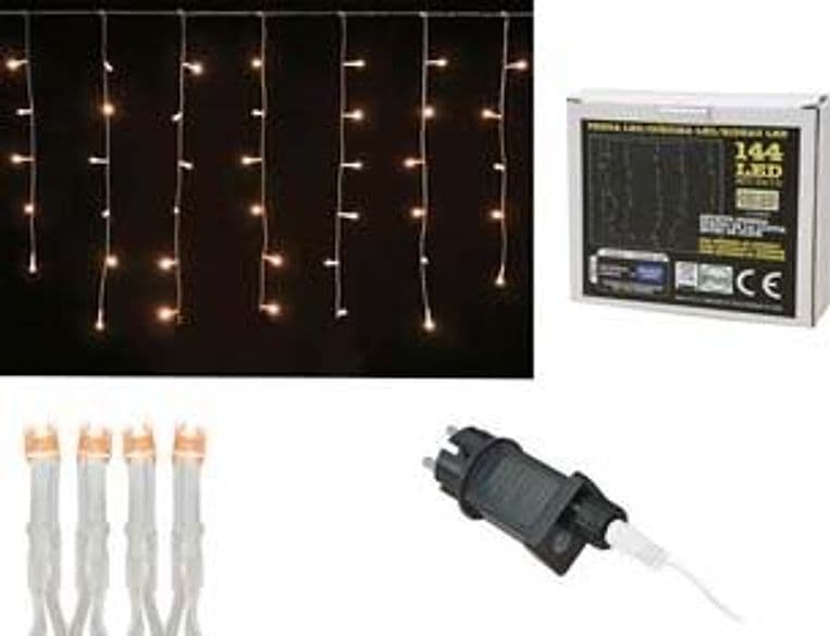 Tenda 144 LED Bianco Caldo per Interno Esterno con Flash Gioco Luci 3 m x - 2