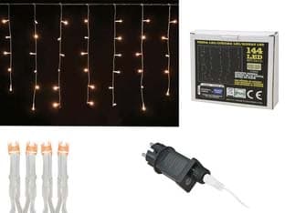 Tenda 144 LED Bianco Caldo per Interno Esterno con Flash Gioco Luci 3 m x - 2
