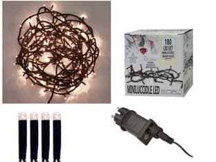 Minilucciole a LED Bianco Caldo per Esterno con Gioco Luci 180 LED 5 m + - 2