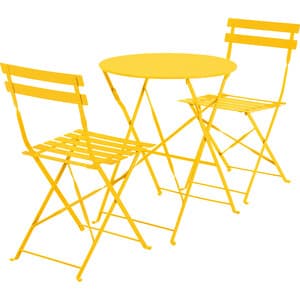 Tavolo e 2 Sedie Giallo Set Bistrot Marsiglia - 2