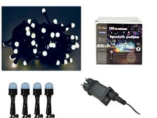 Lucciole a LED Bianco Freddo per Uso Interno Esterno con Gioco Luci 300 LED - 2