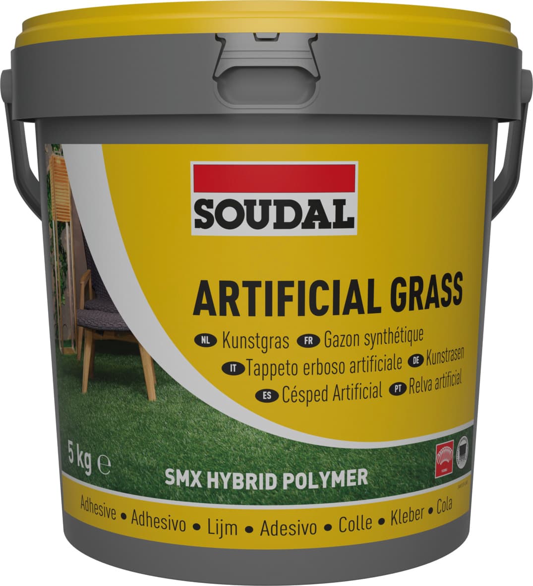 Adesivo per Tappeti Erba Artificiale ''Artificial Grass'' Kg 5 Colore Verde - 2