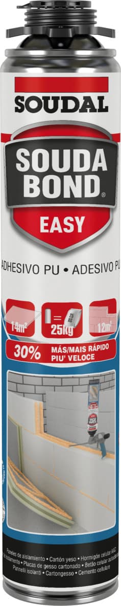 Soudal SCHIUMA POLIURETANICA B1 PER PISTOLA PER PANNELLI E BLOCCHI ''SOUDABOND EASY'' ml. 750 - 2