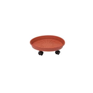 Sottovaso Margherita con Ruote 55 x 8HCM Terracota 3 Pezzi - 2