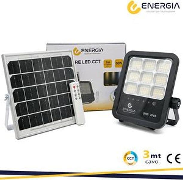 Faro con Pannello Solare 50W 550LM Cct Telecomando - 2
