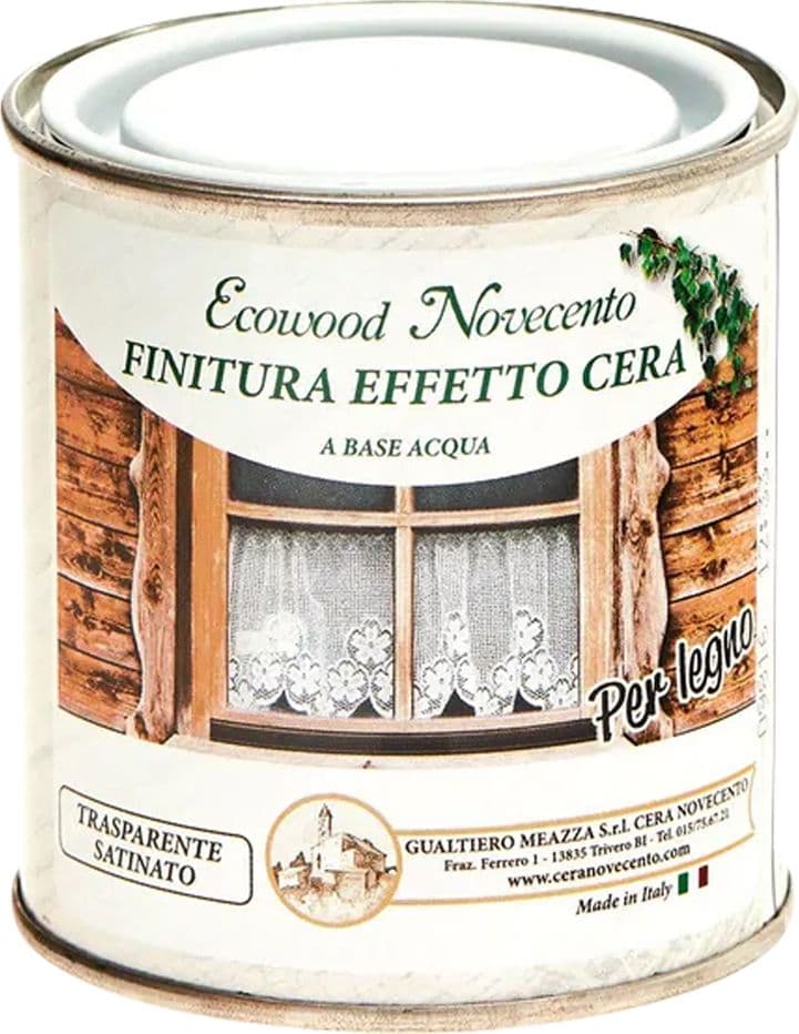 Impregnante Ceroso All'acqua Ecowood Novecento Bianco Decapè 750 ml