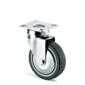 Mobile D 40 mm Gomma Grigia 220C con Piastra Ruota 20 Pezzi - 2