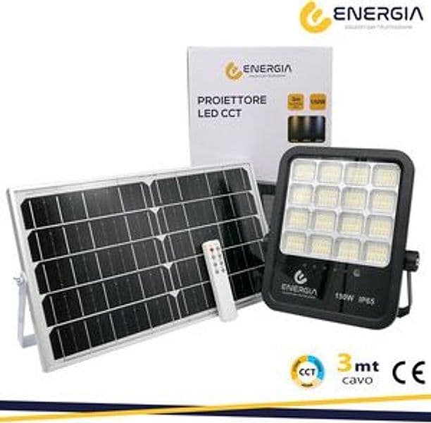 Faro con Pannello Solare 150W 1600LM Cct Telecom - 2