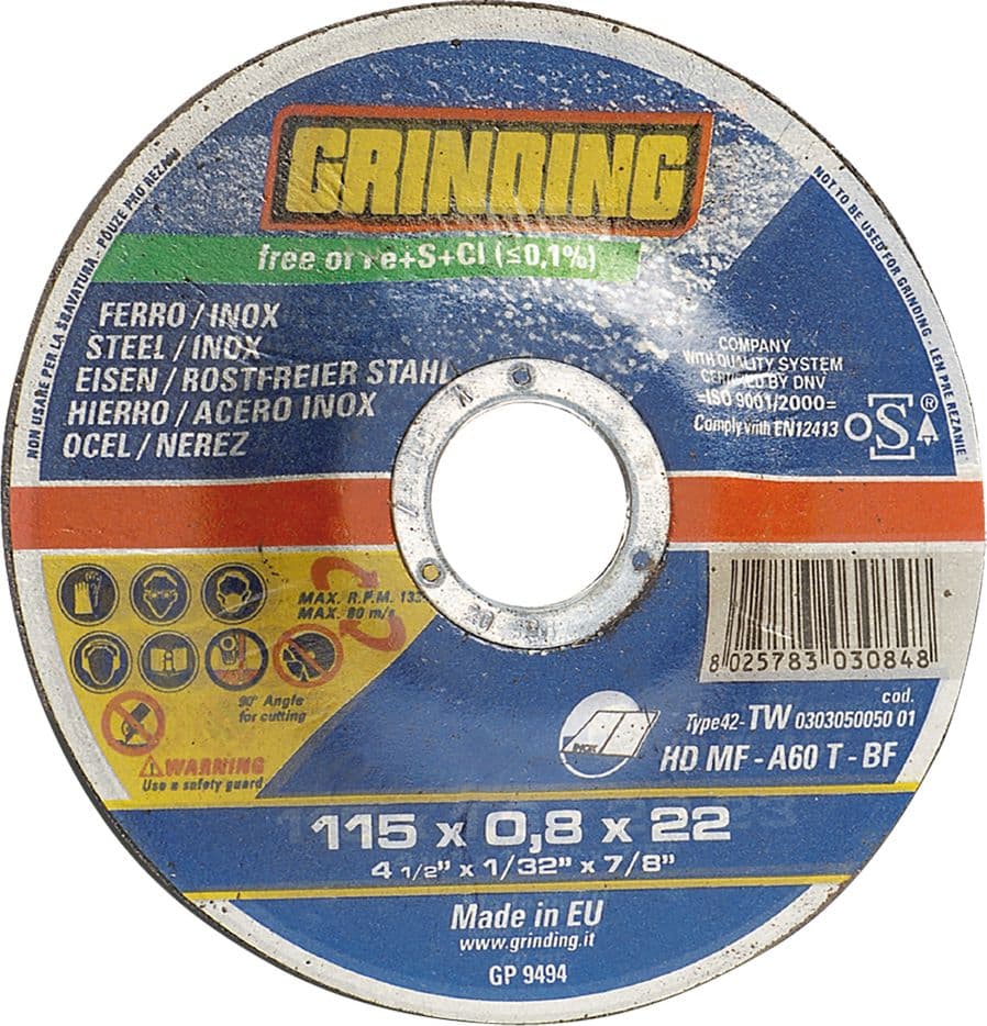 Mola Abrasiva per Grinding Inox 50 Pezzi Ø 115 X 0,8 - 2